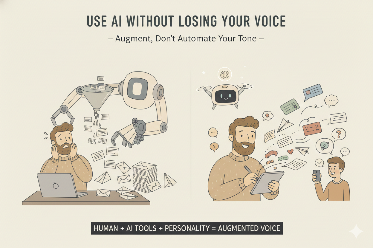 Use AI Without Losing Your Voice, Augment, Don't Automate Your Tone